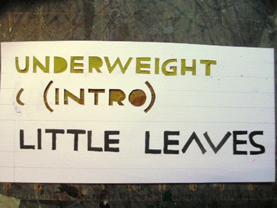 The ACBs "Little Leaves" Album Tracks (Redo Set) hand cut type leaves lettering tape typography