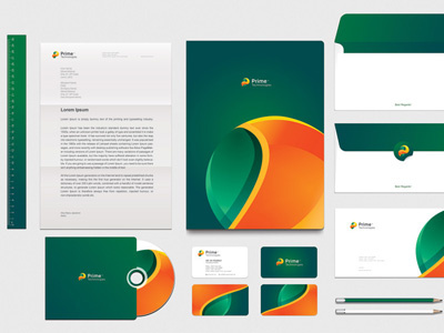 Prime ID branding colorfull corporate style fresh id identity logo