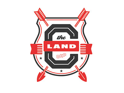 The Land V1 arrows branding cleveland crest logo shield vector