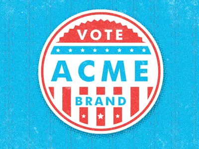 Vote Coyote badge button vote