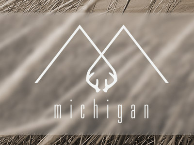 Michigan Logo antlers design graphic illustration logo michigan type typography