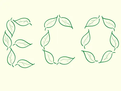 Eco eco green idea leaves poster