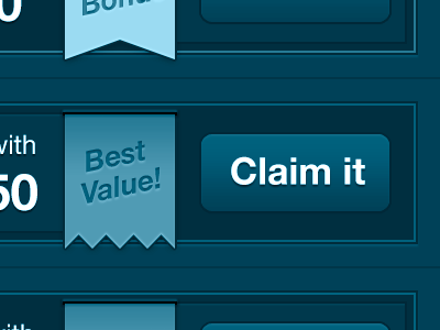 Claim it mobile ui offers