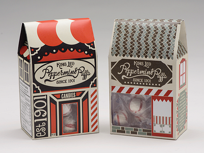 Peppermint Puffs Packaging illustration package design photos