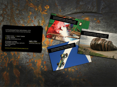 Littlehampton Welding business cards branding agency crate47 creative agency business cards littlehampton welding