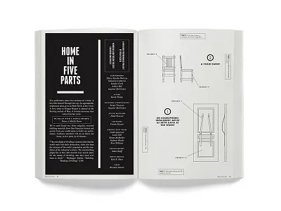 Home in Five Parts brochure design graphic layout print typography