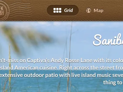 Travel Homepage book header journal leather nav travel