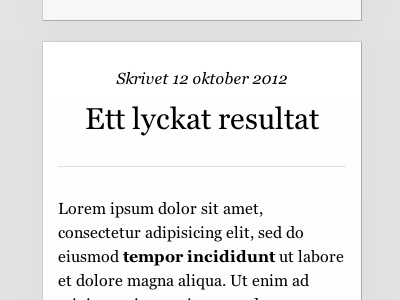Mobile blog post article blog css mobile post