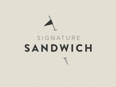 Signature Sandwich Logo app clean design flag identity logo sandwich typography