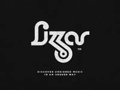Lizzar - Final Logotype artists brand mark classy community design discover edm fresh friendly labels lettering lizzar logo logotype modern music record social typography