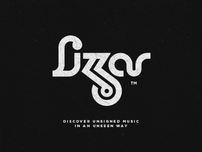 Lizzar - Final Logotype artists brand mark classy community design discover edm fresh friendly labels lettering lizzar logo logotype modern music record social typography