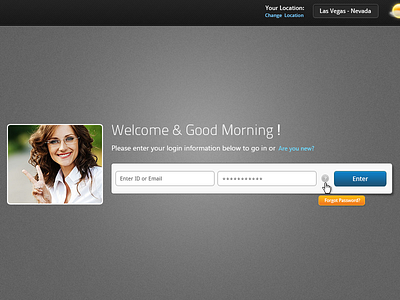 Dark Login admin blue dark girl grey login panel screen weather