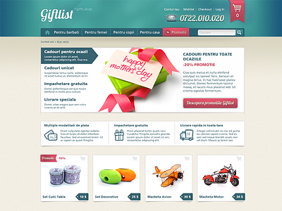 Giftlist Web Redesign cart e commerce e shop gifts web website