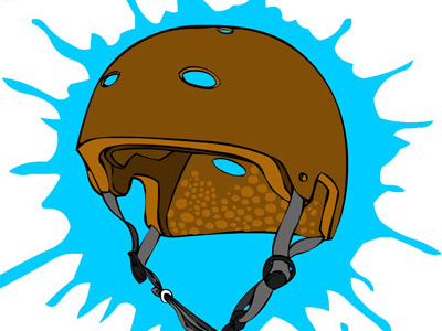 Skate helmet illustration
