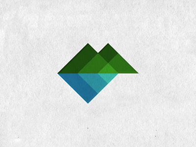 Mountain Valley hill logo mark mountain river valley