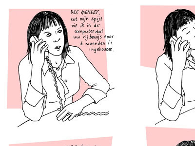Comic illustration for a magazine comic illustration