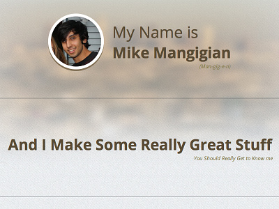 New Self Promo design parallax responisve self promotion website