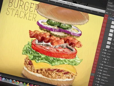 Ingredients food hand drawn illustrations ingredients process stacker