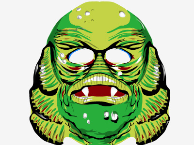 Creature of the Black Lagoon Mask art warriors creature of the black lagoon digital vector