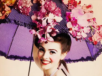 Pinup calendar flowers pinup