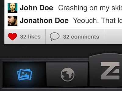 Glowing Nav Thing android app ios mobile nav