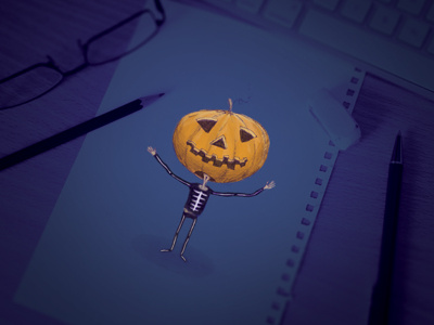 Mr Jack 'O' Lantern halloween illustration