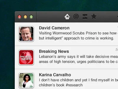 Twitter App Concept app client dark icon interface mac twitter ui