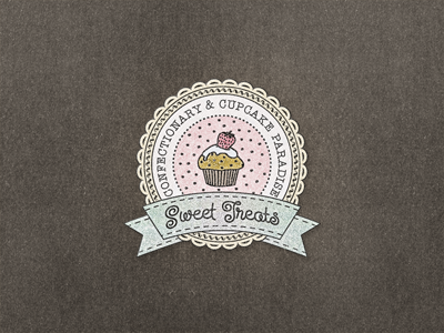 Sweet Treats II ... badge grungy label lettering retro type typeface typo typography vintage