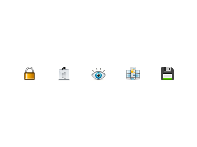 Untitled 30px bank floppy icons lock preview store