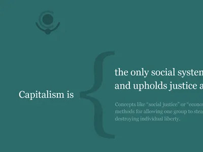 Capitalism is logo teal website
