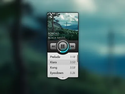 Mini music player button mp3 music play ui