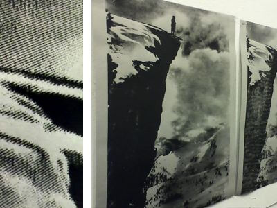 Well... halftone hand pulled poster screenprint serigraphy silkscreen skier wip