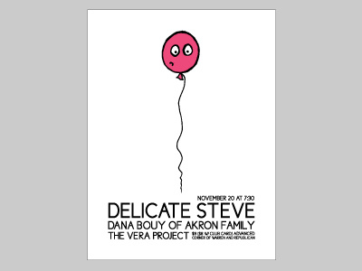 Delicate Steve gig posters screen print