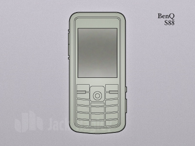 BenQ S88 illustration mobile mobile first phone. technical illustration