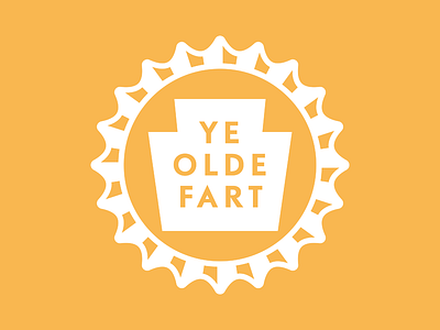 Olde Fart logo 3 beer bottle bottlecap design fart graphic keystone logo olde orange white ye