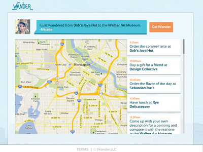 Wander Share app itinerary map social wander