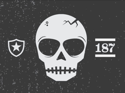 Vote or Die 187 black and white crack go vote shield skull star texture vector vote or die