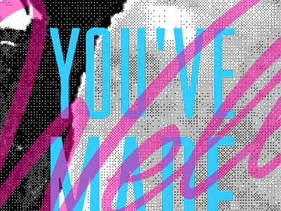 Well 2 halftone hand pulled poster screenprint serigraphy silkscreen typography wip