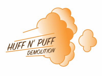 Huff n Puff - 2 design illustration kids literary logo wolf