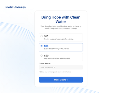 Donation Popup Modal UI daily ui daily ui challenge donation donation popup donation screen price list