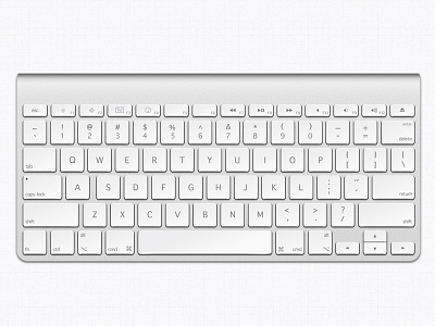 Apple Wireless keyboard (photo realistic) aluminum apple button buttons design keyboard photoshop psd realistic