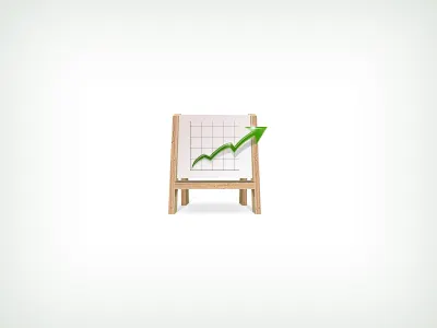 Graph drawing board graph icon