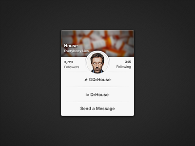 Mini Profile avtar cover photo mini profile rebound ui