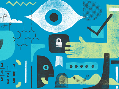 Illustrations for a Cloud service company design illustration