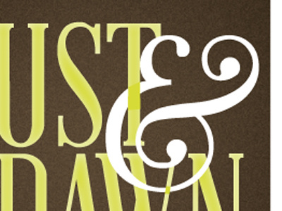 Dust & Dawn ampersand band design font graphic design music music compilation music mix songs type typography