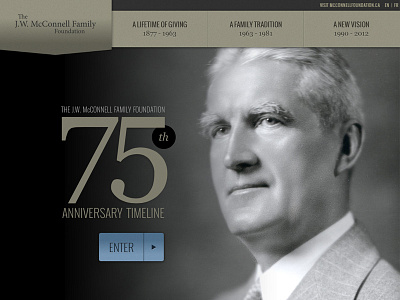 McConnell Foundation 75th Anniversary Timeline canada client design foundation history html html5 storytelling timeline ui ux web design webdesign