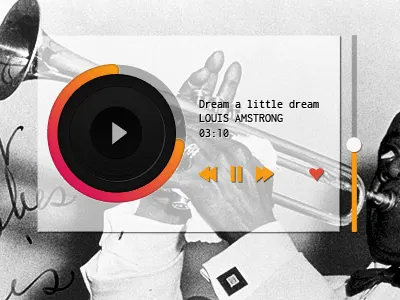 UI Player gradient light music player