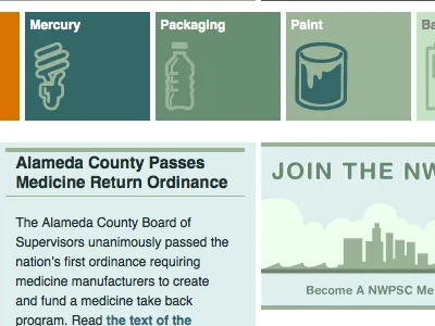 Northwest Product Stewardship environmental icons products recycle reuse stewardship