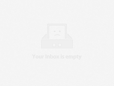 Sad empty inbox box default empty icon inbox missing monochromatic sad