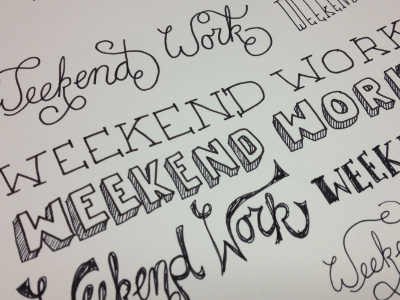 at my desk doodle type weekend